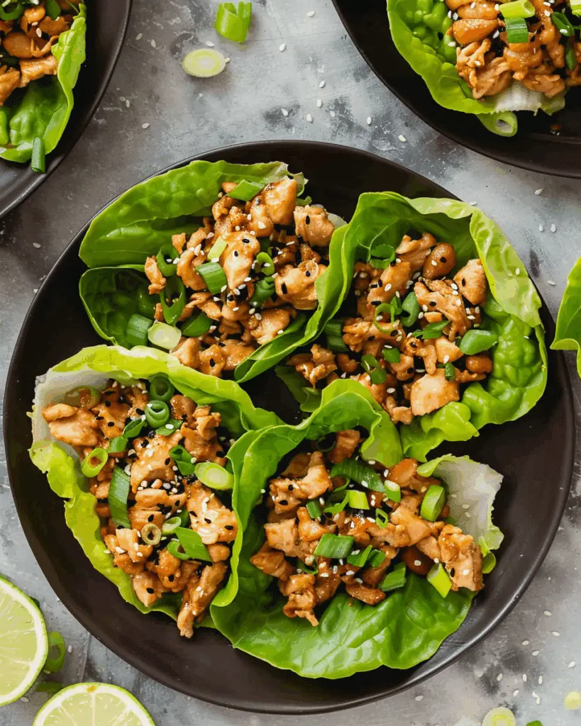 Easy Low-Carb Keto Lettuce Wraps with Chicken (PF Chang’s Copycat)
