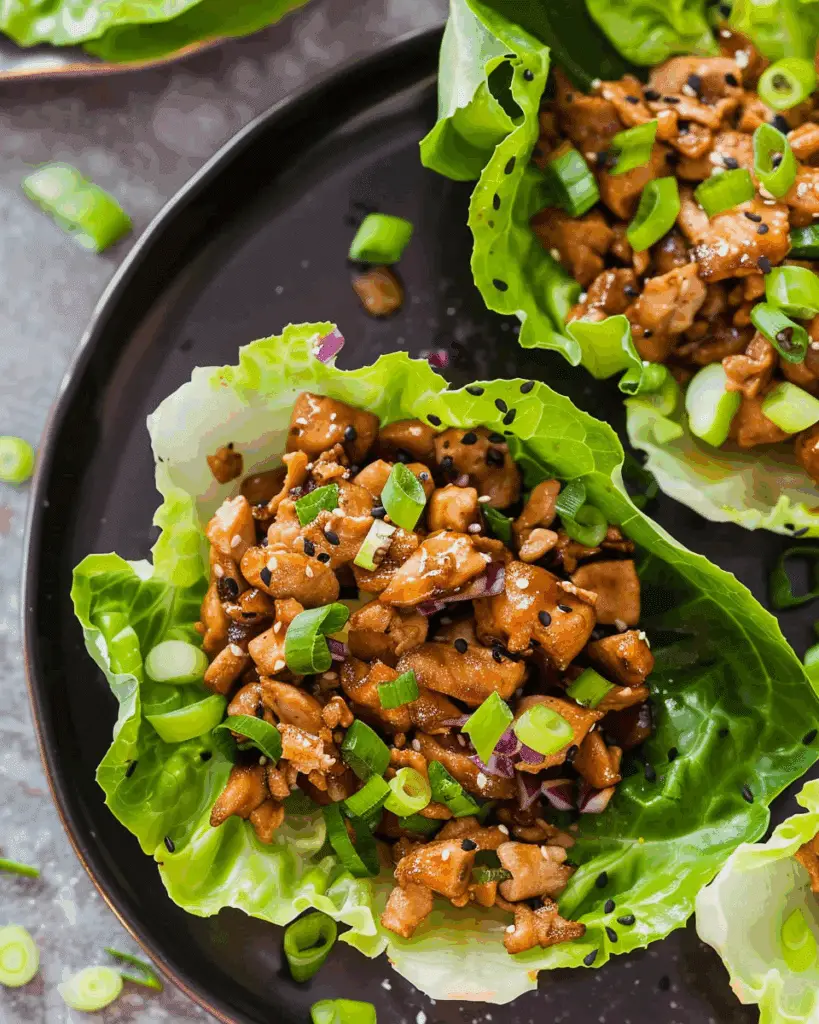 Easy Low-Carb Keto Lettuce Wraps with Chicken (PF Chang’s Copycat)
