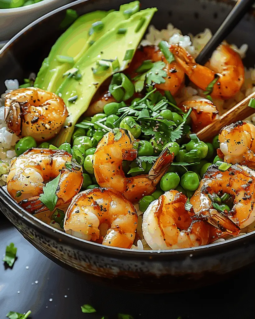 Spicy Shrimp and Avocado Rice Bowl