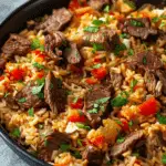 Steak Queso Rice