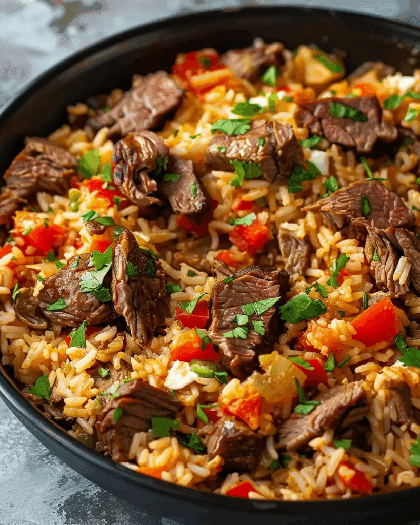 Steak Queso Rice