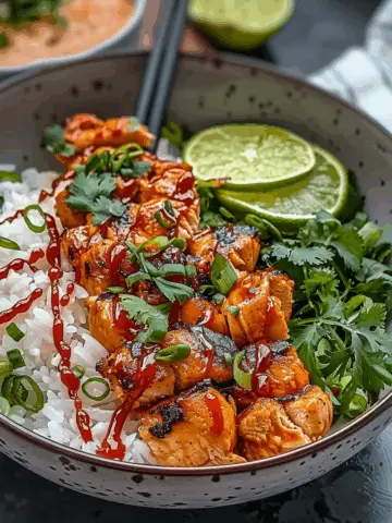 Sweet Chili Chicken Bowl with Coconut Lime Drizzle