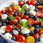 Blueberry Cherry Tomato Caprese Salad