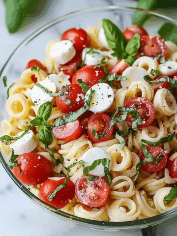 Creamy Caprese Pasta Salad