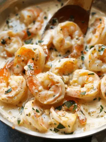 Creamy Garlic Shrimp With Parmesan