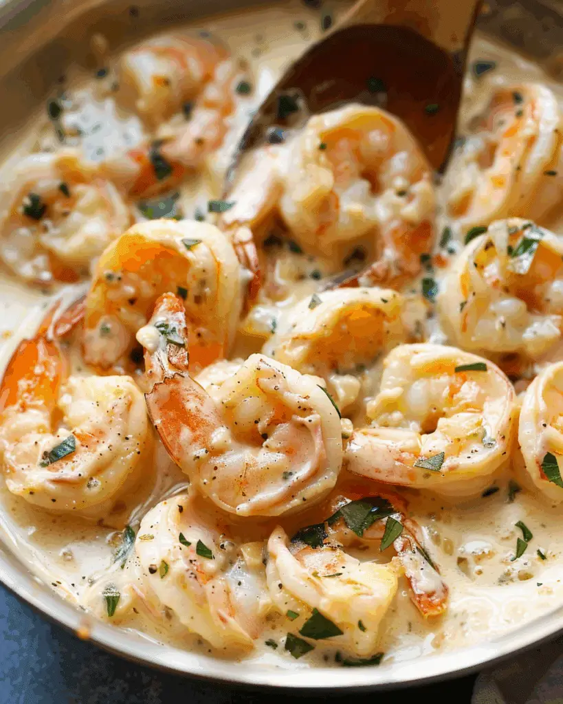 Creamy Garlic Shrimp With Parmesan