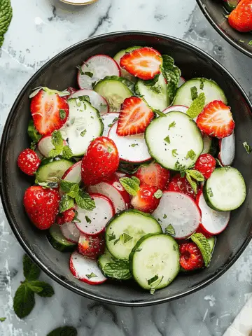 Cucumber Strawberry Salad