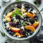 Blueberry Peach Feta Salad