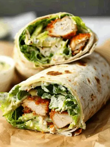 Easy Chicken Caesar Salad Wraps