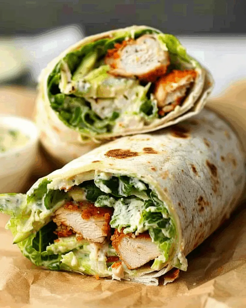 Easy Chicken Caesar Salad Wraps