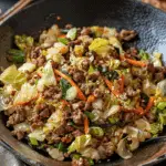 Chinese Ground Beef and Cabbage Stir Fry