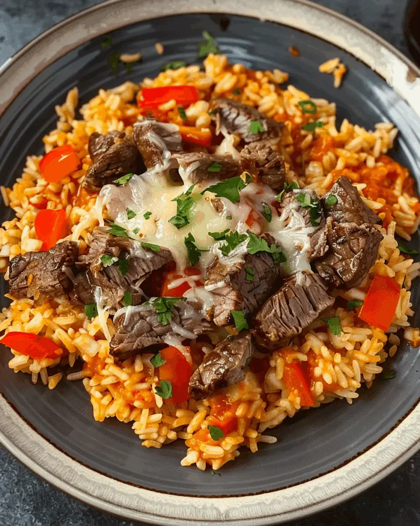 Steak Queso Rice