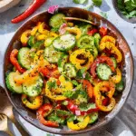 Viral TikTok Cucumber & Bell Pepper Salad