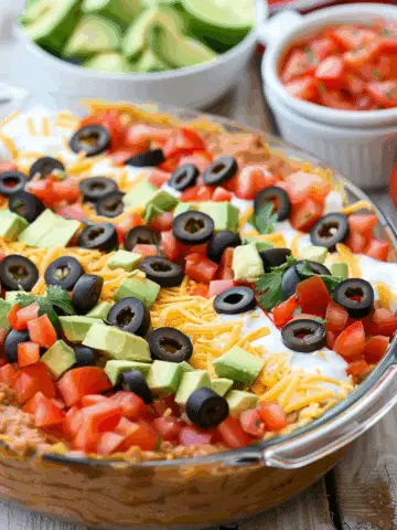 American Flag Layered Taco Dip
