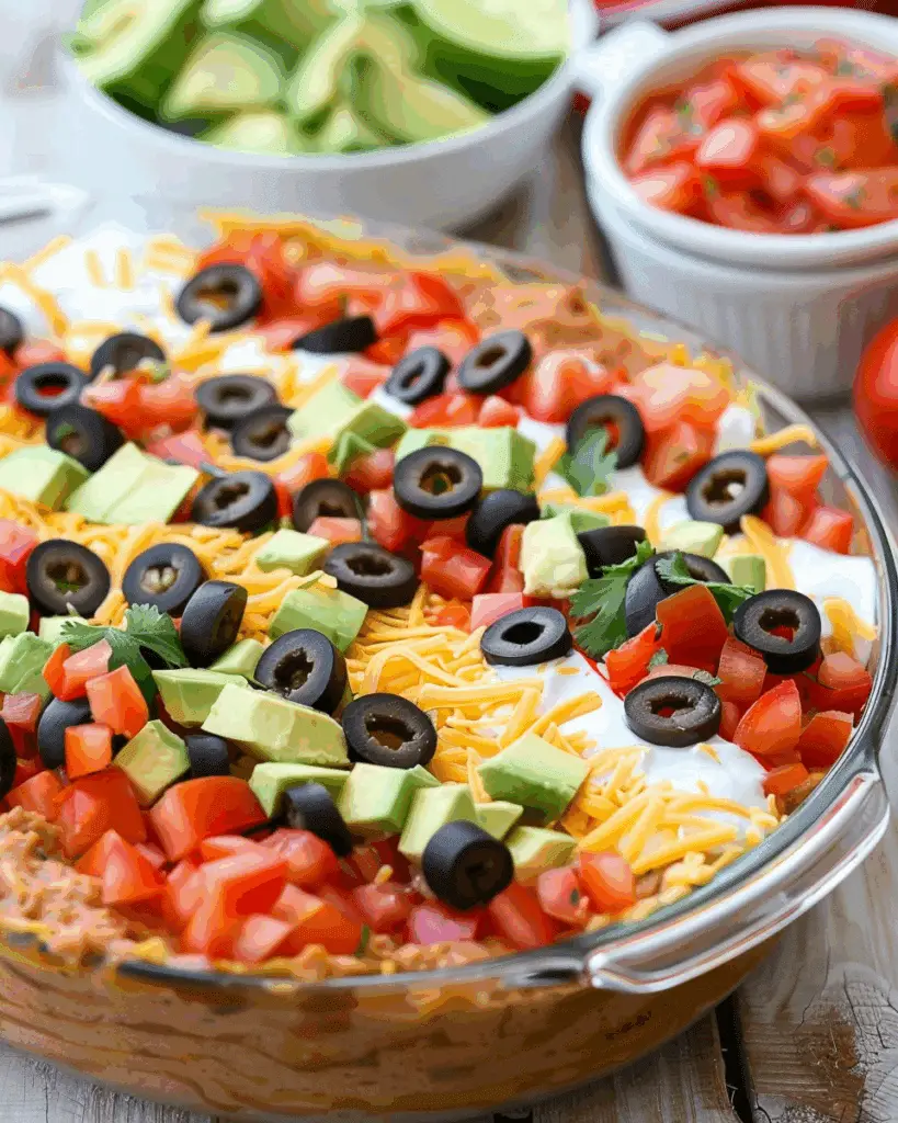 American Flag Layered Taco Dip