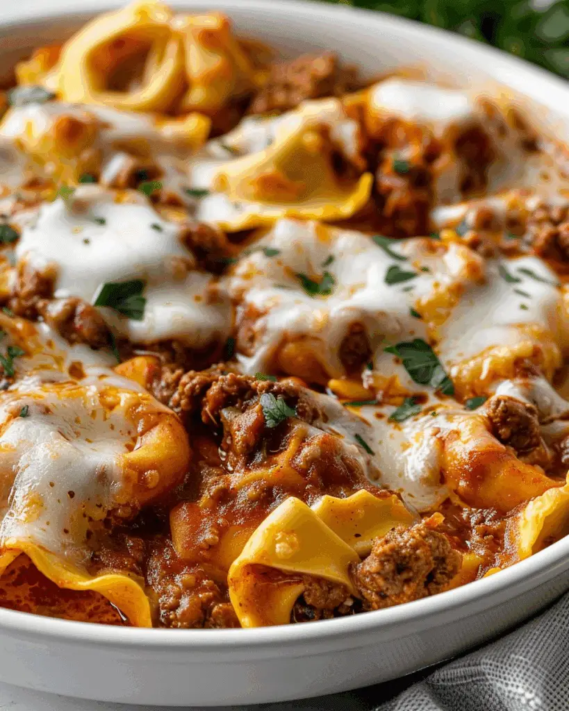 Cheesy Beef Enchilada Tortellini