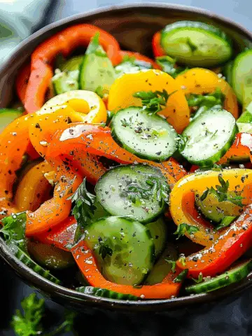Cucumber & Sweet Pepper Salad