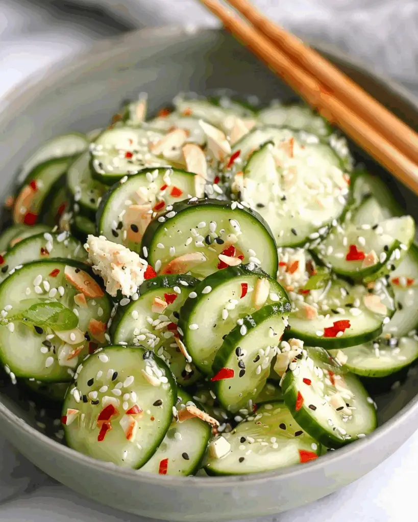 Easy California Roll Cucumber Salad