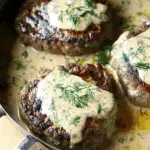 Hamburger Steaks in Creamy Dill Sauce