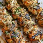 Ranch Garlic Parmesan Chicken Skewers