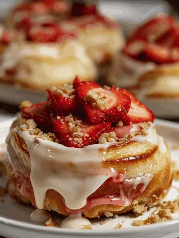 Strawberry Cheesecake Cinnabon Rolls
