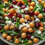 Feta Cranberry Chickpeas with Lemon Vinaigrette