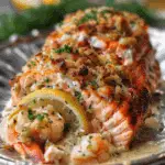 Crab and Shrimp Stuffed Salmon
