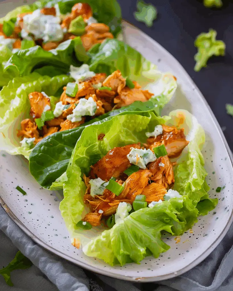 Delicious Buffalo Chicken Lettuce Wraps