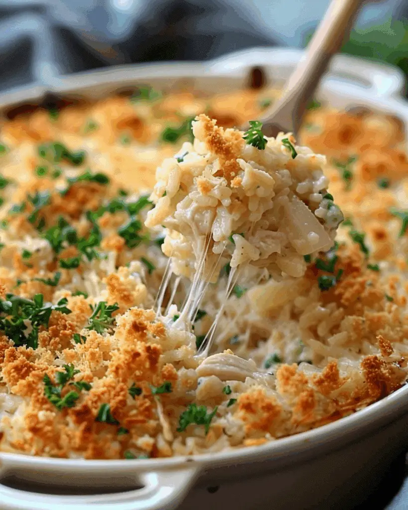 French Onion Chicken Rice Casserole