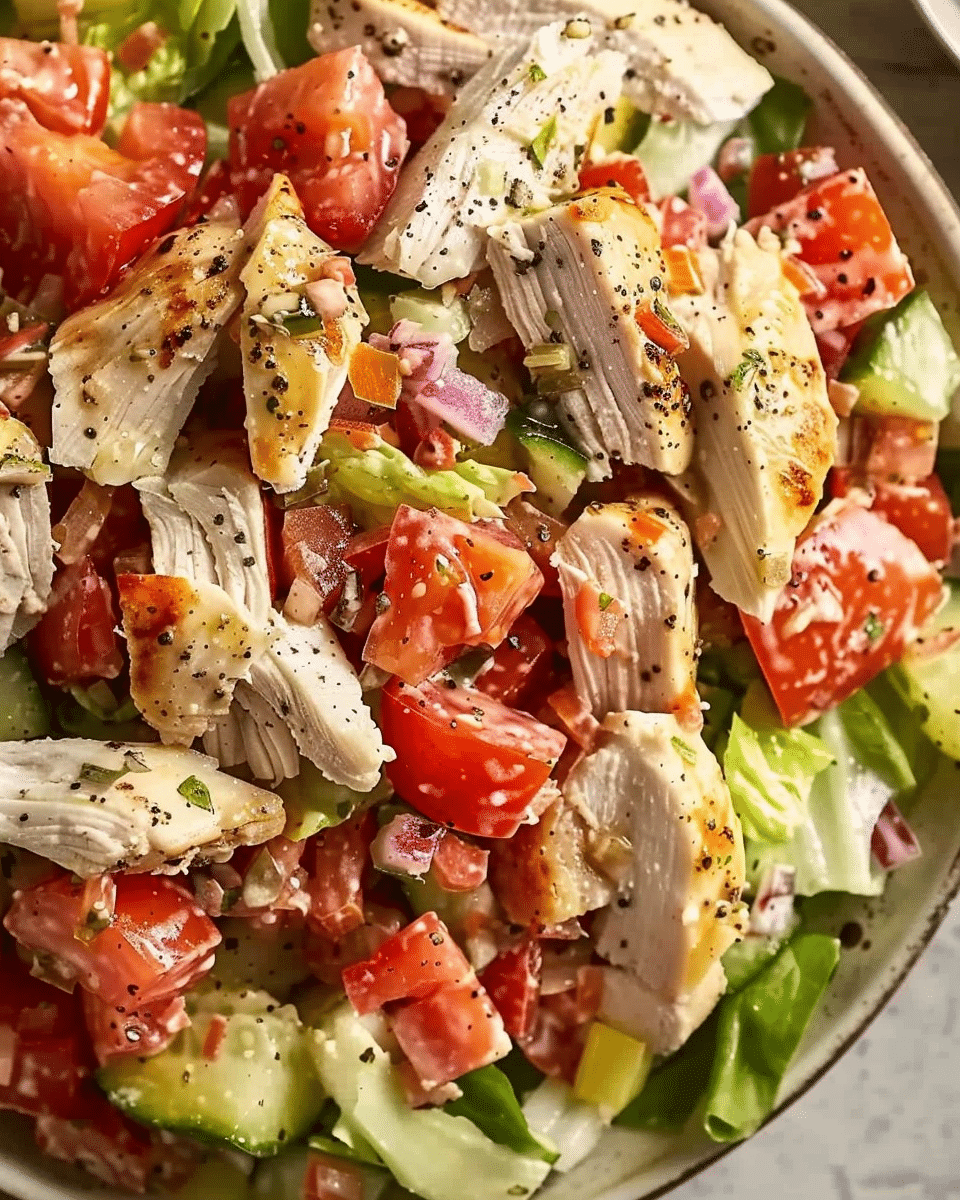 Italian-Style Chicken Grinder Salad