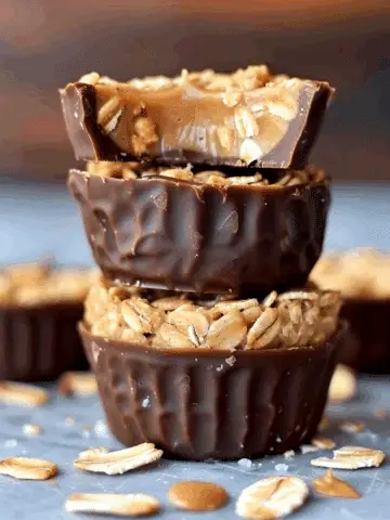 No Bake Peanut Butter Oat Cups