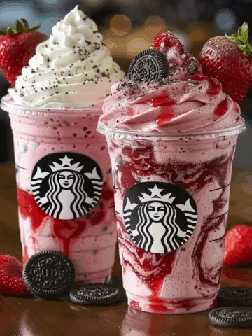 Starbucks Strawberry Oreo Cheesecake Frappuccinos