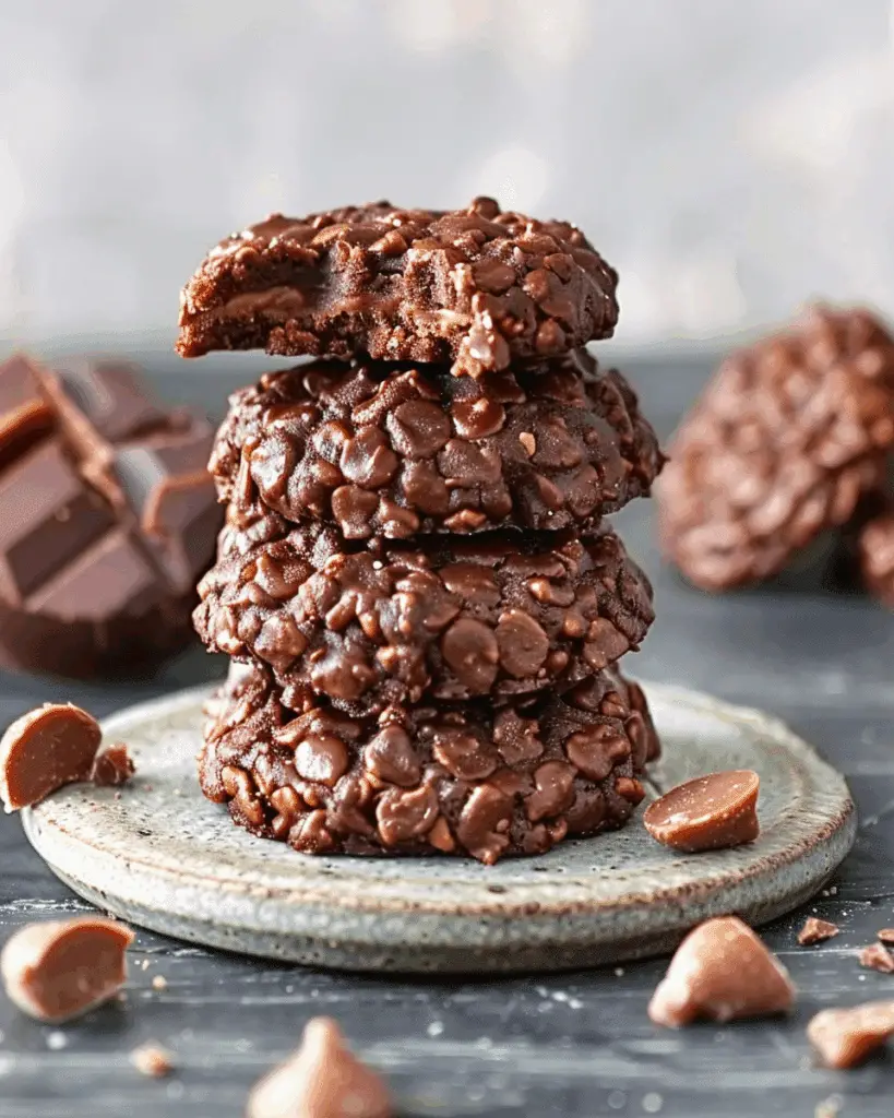 No‑Bake Chocolate Peanut Butter Cookies