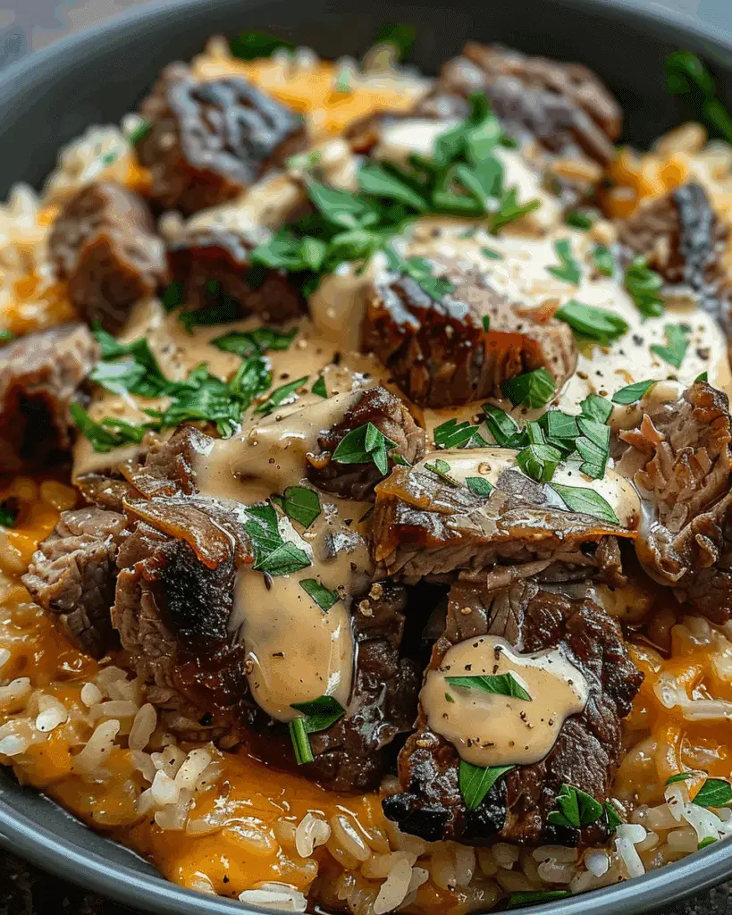 Cheesy Steak & Rice