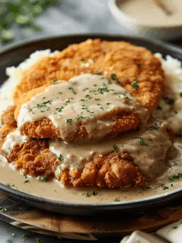 Crispy Buttermilk Chicken Fried Steak with Country Gravy