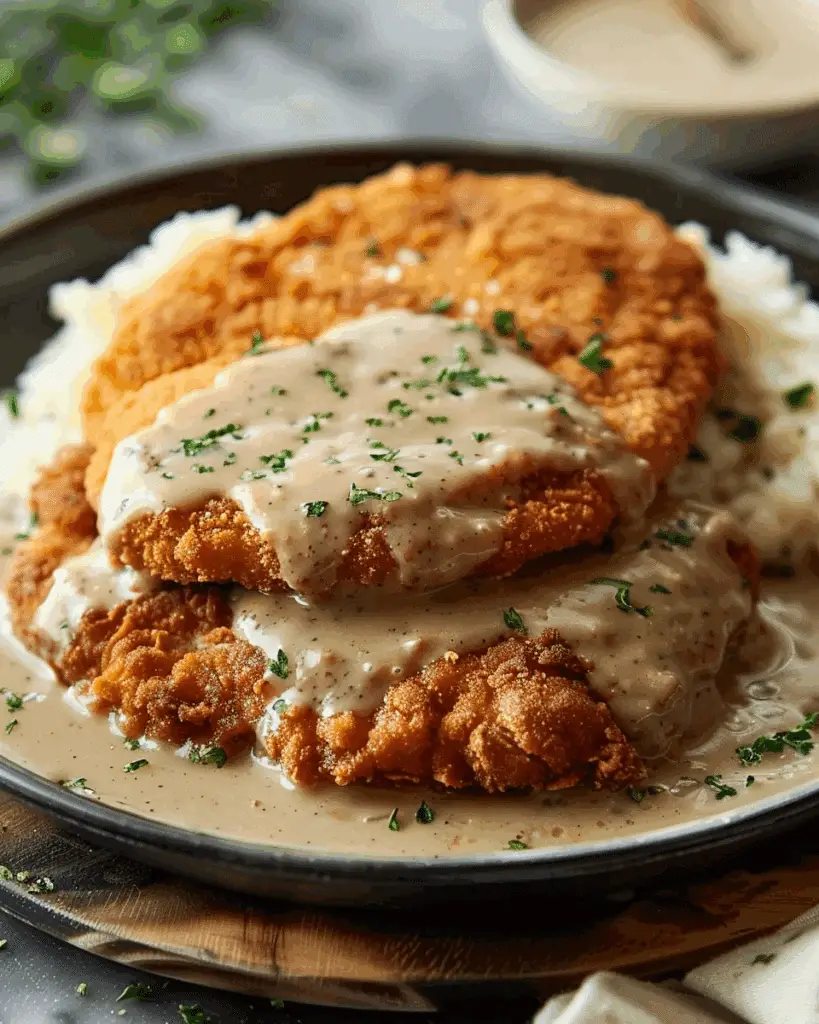 Crispy Buttermilk Chicken Fried Steak with Country Gravy