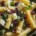 Feta Cranberry Rigatoni Salad with Lemon Vinaigrette
