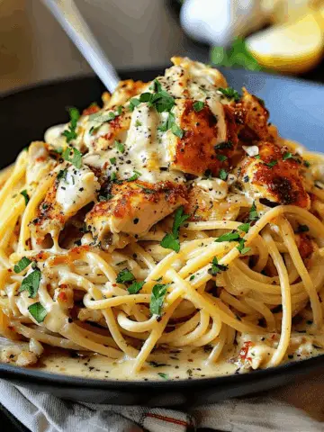 Creamy Cajun Chicken Spaghetti with Garlic Mozzarella Sauce