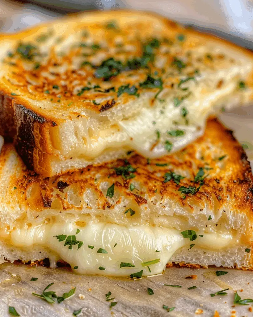 Garlic Bread Grilled Cheese