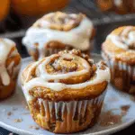 Pumpkin Cinnamon Roll Muffins