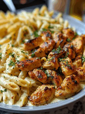 Cajun Garlic Butter Chicken Penne in Creamy Parmesan Sauce