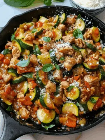 Italian Turkey Zucchini Skillet