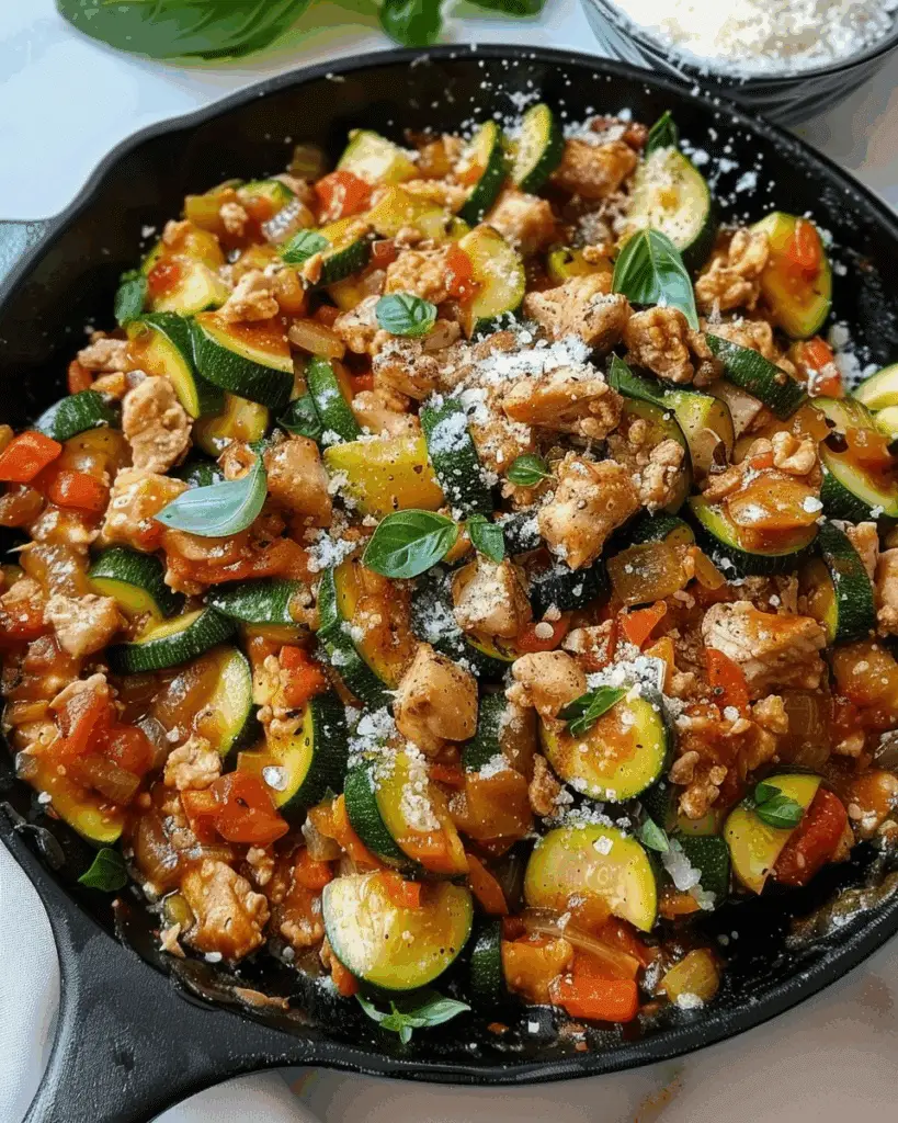 Italian Turkey Zucchini Skillet