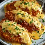 Pretzel-Crusted Chicken with Creamy Mustard Cheddar Sauce