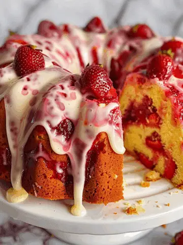 Strawberry Cheesecake Pound Cake