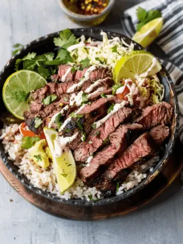 Cilantro Lime Steak Bowls