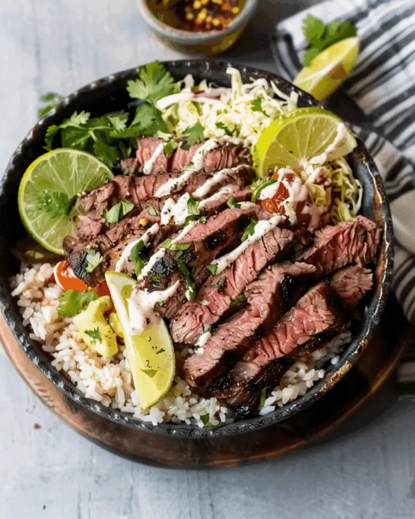 Cilantro Lime Steak Bowls
