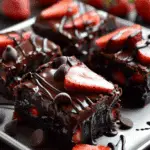 Chocolate Covered Strawberry Brownies