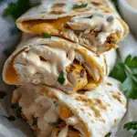Cheesy Garlic Chicken Wraps
