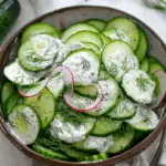 Marinated Cucumber Salad with Creamy Dill Sauce
